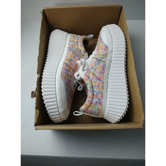 Zodiac Woman 9M Cooper Rainbow Multi Color Weave Lace Up Shoes - Picture 2 of 12